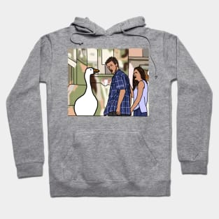 Gaming Goose and the Distracted Boyfriend Meme Hoodie